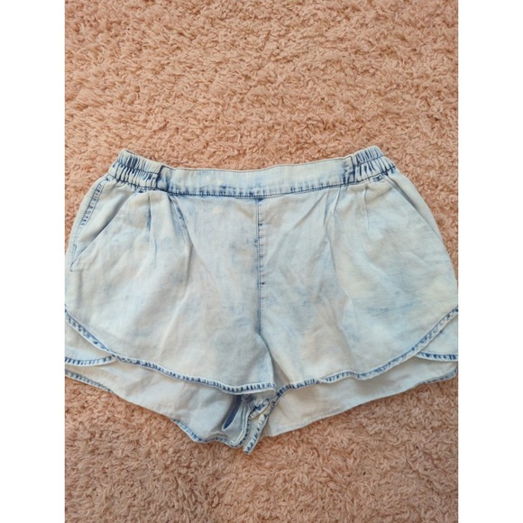 American Eagle Light Blue Lightweight Elastic Shorts S - Picture 1 of 4